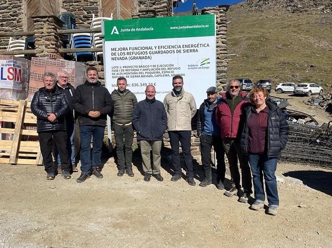 Visita a las obras del Refugio de Poqueira.