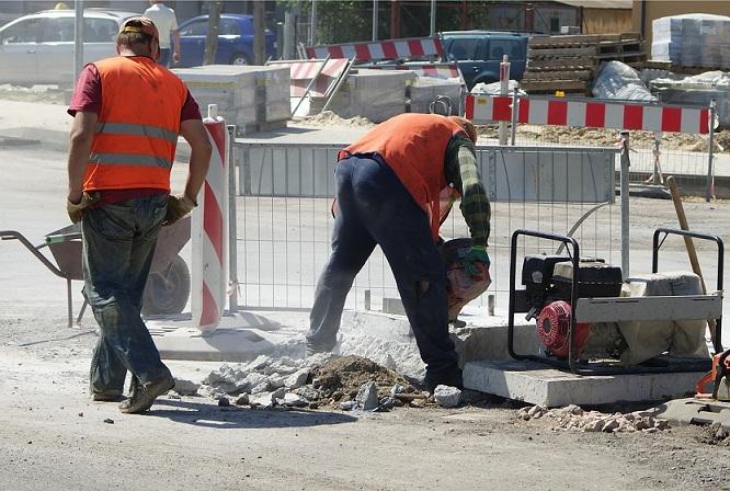 Trabajadores de la construcción. 