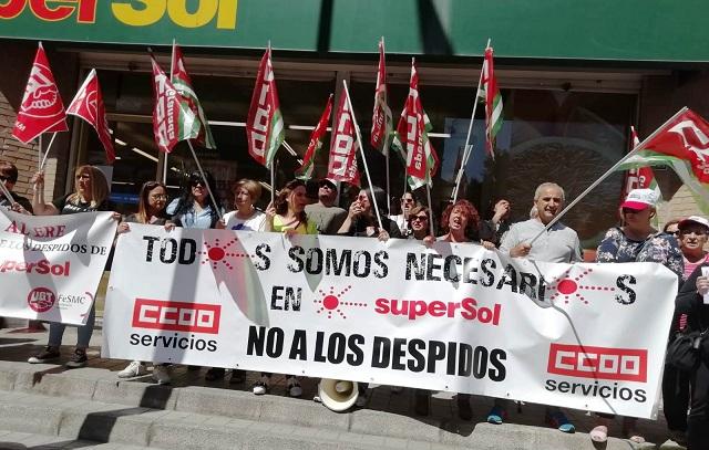 Una de las protestas contra el ERE. 