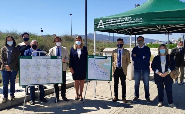 Presentación de la nueva línea de autobús en La Zubia. 