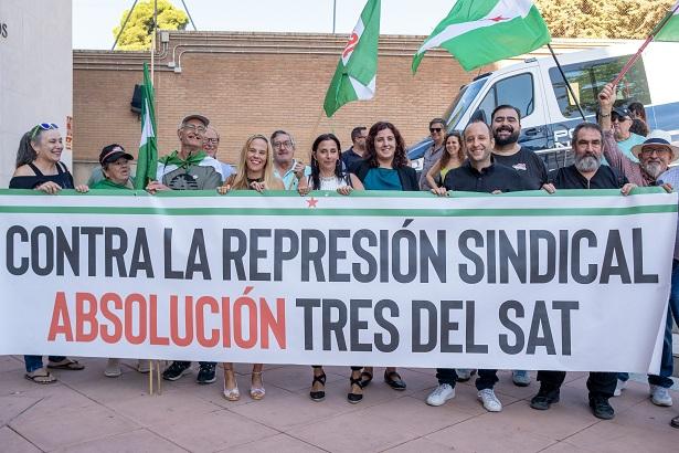 Una de las protestas por el juicio a los sindicalistas. 