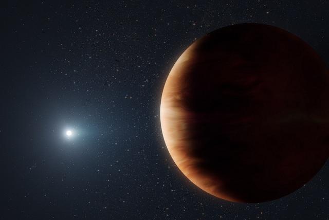 Sistema planetario formado por una enana blanca y un planeta gaseoso.