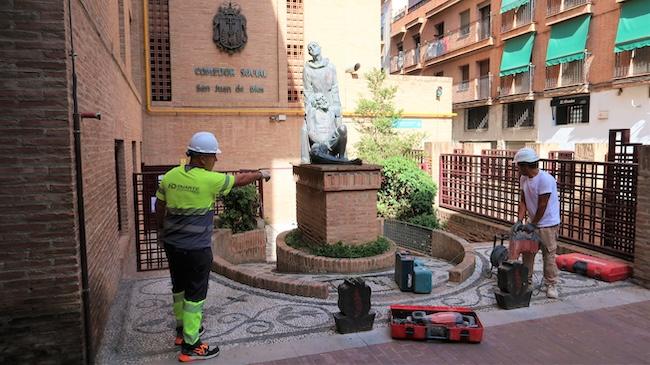 Obras en el comedor de San Juan de Dios.
