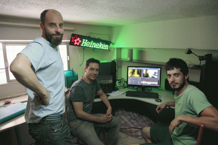 Alberto Prados, Jesús Toral y Alberto Cruz, componentes de Producciones Trespiés