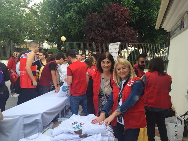 Voluntarias, en el encuentro de Cruz Roja Granada.