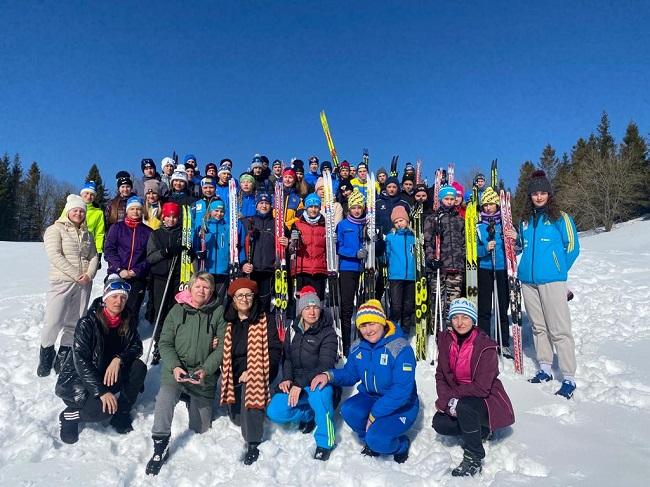 Esquiadores ucranianos.