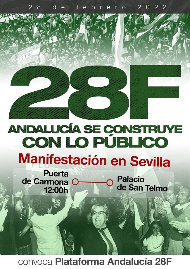 Cartel de la movilización del 28F.