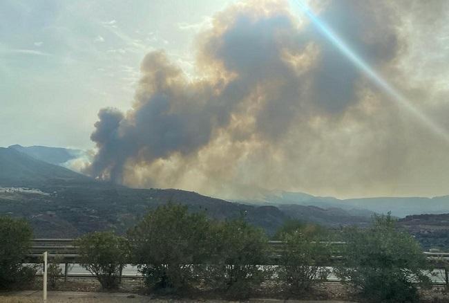 Imagen del incendio del pasado domingo.