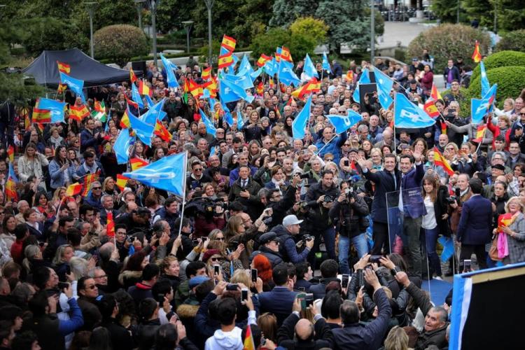 Pablo Casado y Juan Manuel Moreno, en el acto celebrado en los Jardines del Triunfo.