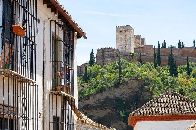 Vista de la Alhambra desde el bajo Albaicín.