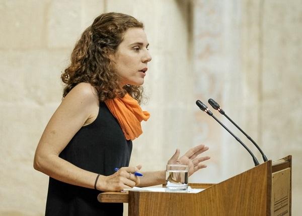 Ana Villaverde en una intervención en el Parlamento. Ana Villaverde en una intervención en el Parlamento.