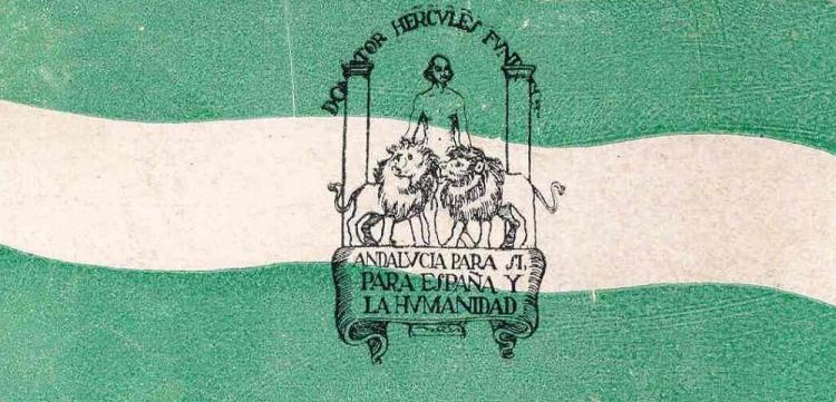 Histórica bandera de Andalucía.