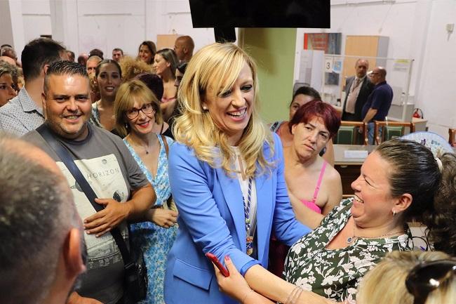 Berta Linares cuando tomó posesión.