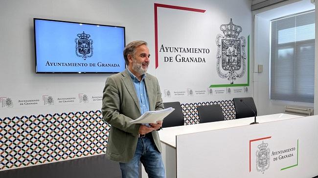 Jacobo Calvo en rueda de prensa.