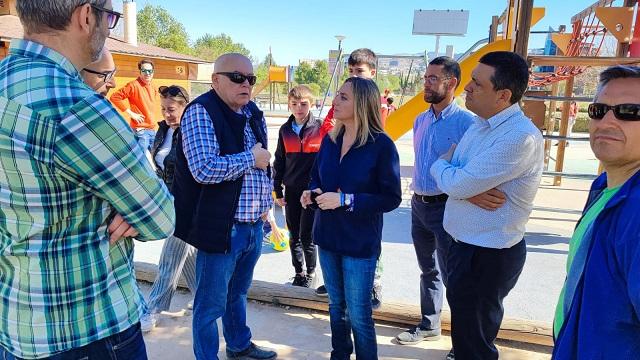 Carazo, durante una visita este sábado al parque Tico Medina. 