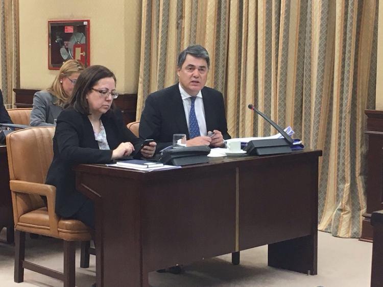 Carlos Rojas en una comisión en el Congreso.