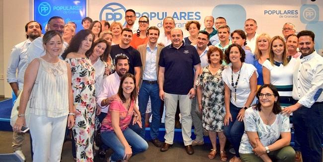 Pablo Casado, en su última visita a Granada.