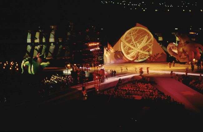 Ceremonia inaugural del Campeonato del Mundo de Esquí Alpino Sierra Nevada 96 en el Nuevo Los Cármenes.