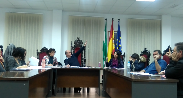 Votación en un pleno municipal Votación en un pleno municipal.