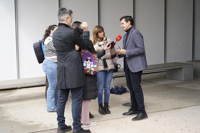 Cuenca atiende a los periodistas tras el Consejo Rector.