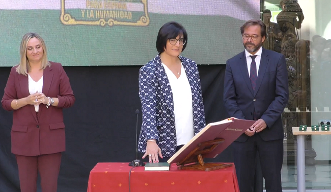 La delegada de Educación, este lunes en el acto de presentación de los delegados territoriales.