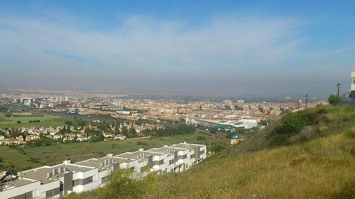 Boina de contaminación sobre la capital. 