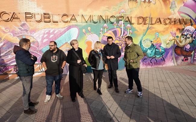 Ediles socialistas en su visita a La Chana.