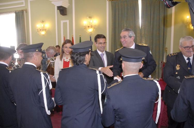 Ruz y Moreno, con el alcalde en los actos del Día de la Policía Local. 