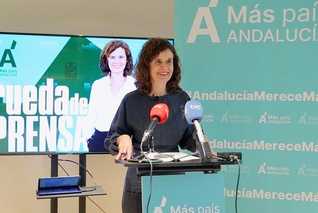 Esperanza Gómez, este lunes en rueda de prensa.