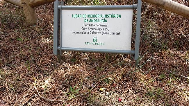 Fosa en el Barranco de Víznar, Lugar de Memoria Histórica.