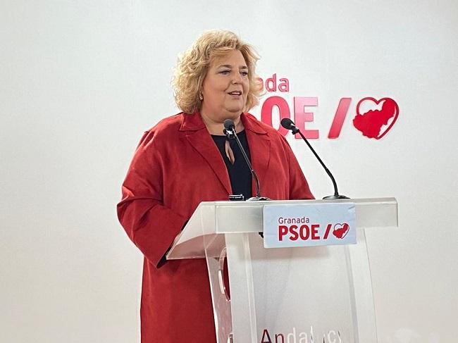 Fátima Gómez en rueda de prensa. 