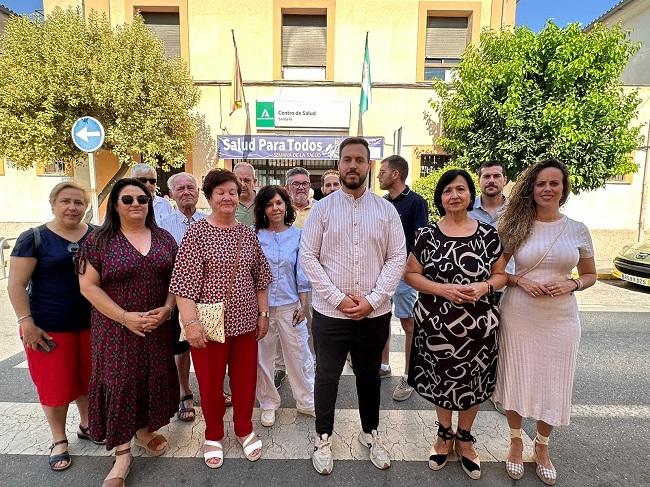 Representantes socialistas, este martes en Santa Fe.
