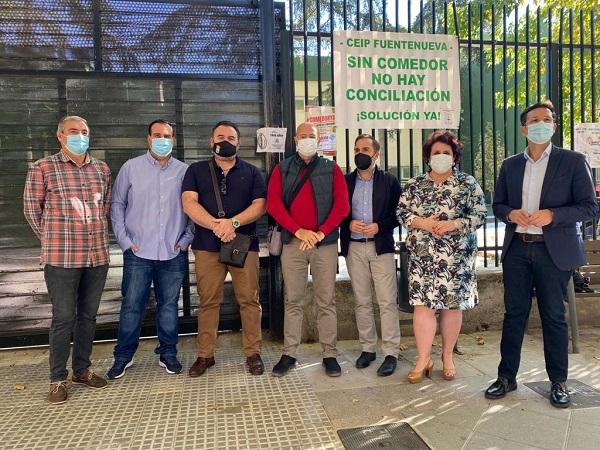 Teresa Jiménez con representantes municipales de Granada, Albolote, Montejícar y Colomera.