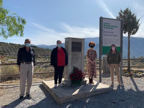 Homenaje rendido a las víctimas del franquismo en El Carrizal.