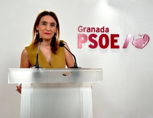 Olga Manzano en rueda de prensa.
