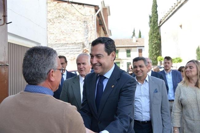 El presidente de la Junta este viernes en Padul. El presidente de la Junta este viernes en Padul.