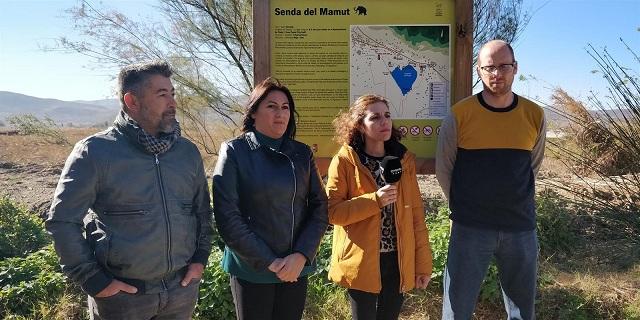 Miembros de Adelante Andalucía, en el Humedal de Padul.