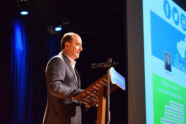 Juan García Montero en un acto como candidato.