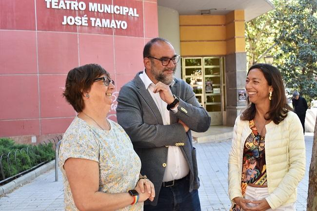 Francisco Puentedura con Mayte Olalla y Letizia García en una imagen de archivo.