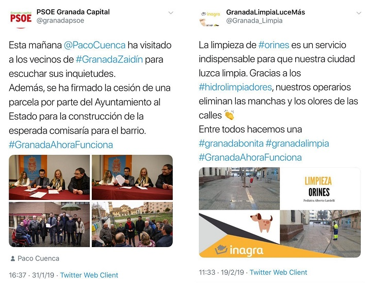 Capturas de pantalla de los tuits facilitadas por el PP. Capturas de pantalla de los tuits facilitadas por el PP.