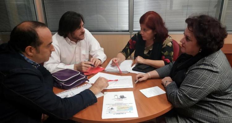 Reunión con las representantes del PSOE.