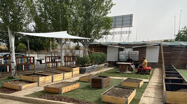 Huerto urbano en Granada.