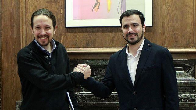 Pablo Iglesias y Alberto Garzón.