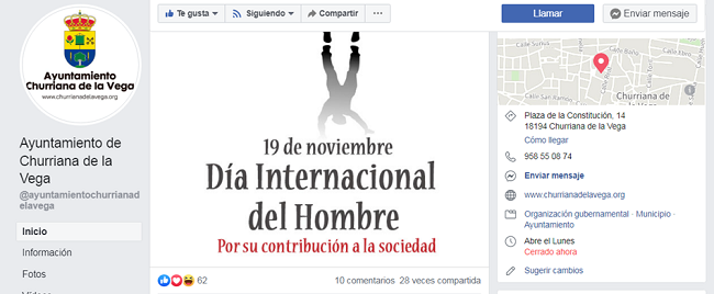 Imagen del facebook del Ayuntamiento de Churriana difundida por el PSOE. Imagen del facebook del Ayuntamiento de Churriana difundida por el PSOE.