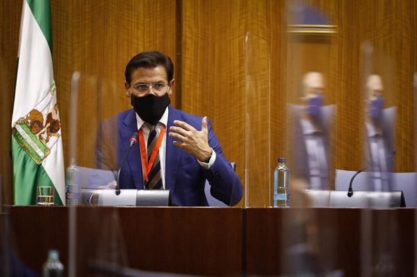 Luis Salvador, durante su intervención en la comisión del Parlamento. Luis Salvador, durante su intervención en la comisión del Parlamento.