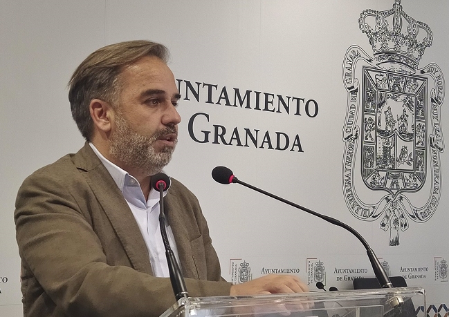 Jacobo Calvo, en rueda de prensa, en imagen de archivo.