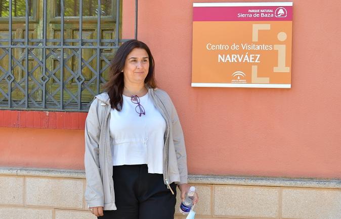 Almudena Cano, en el Centro de Visitantes Narváez del parque natural. 