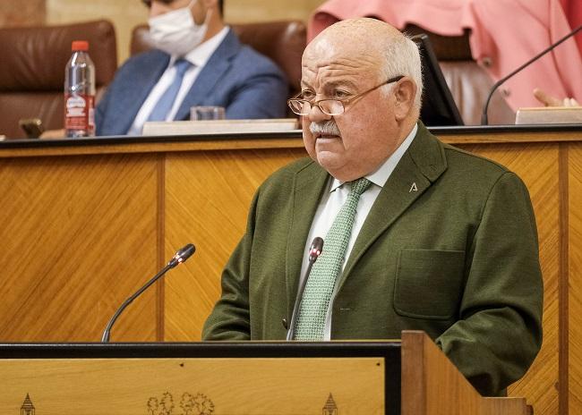 Jesús Aguirre, este miércoles en el pleno del Parlamento.