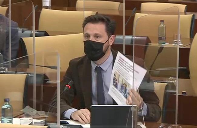 Juan José Marín Arcos en comisión parlamentaria.