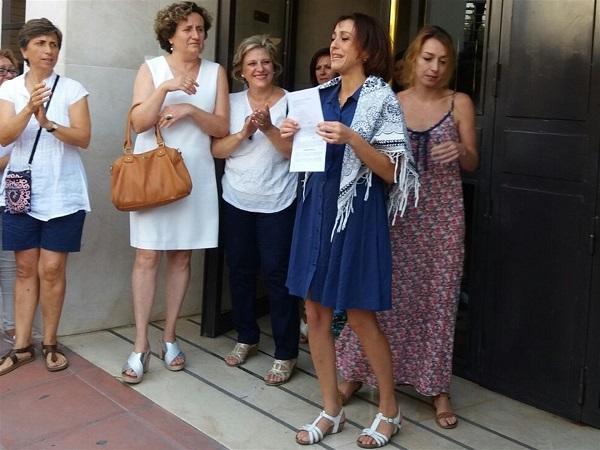 Juana Rivas en una imagen de archivo a la salida de los Juzgados.